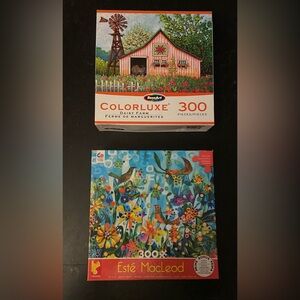 Lot of 2 300 piece puzzles (complete) Roseart & Ceaco
